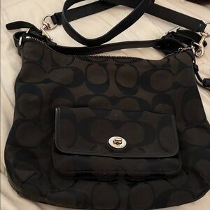 Coach Black and Brown Crossbody Bag